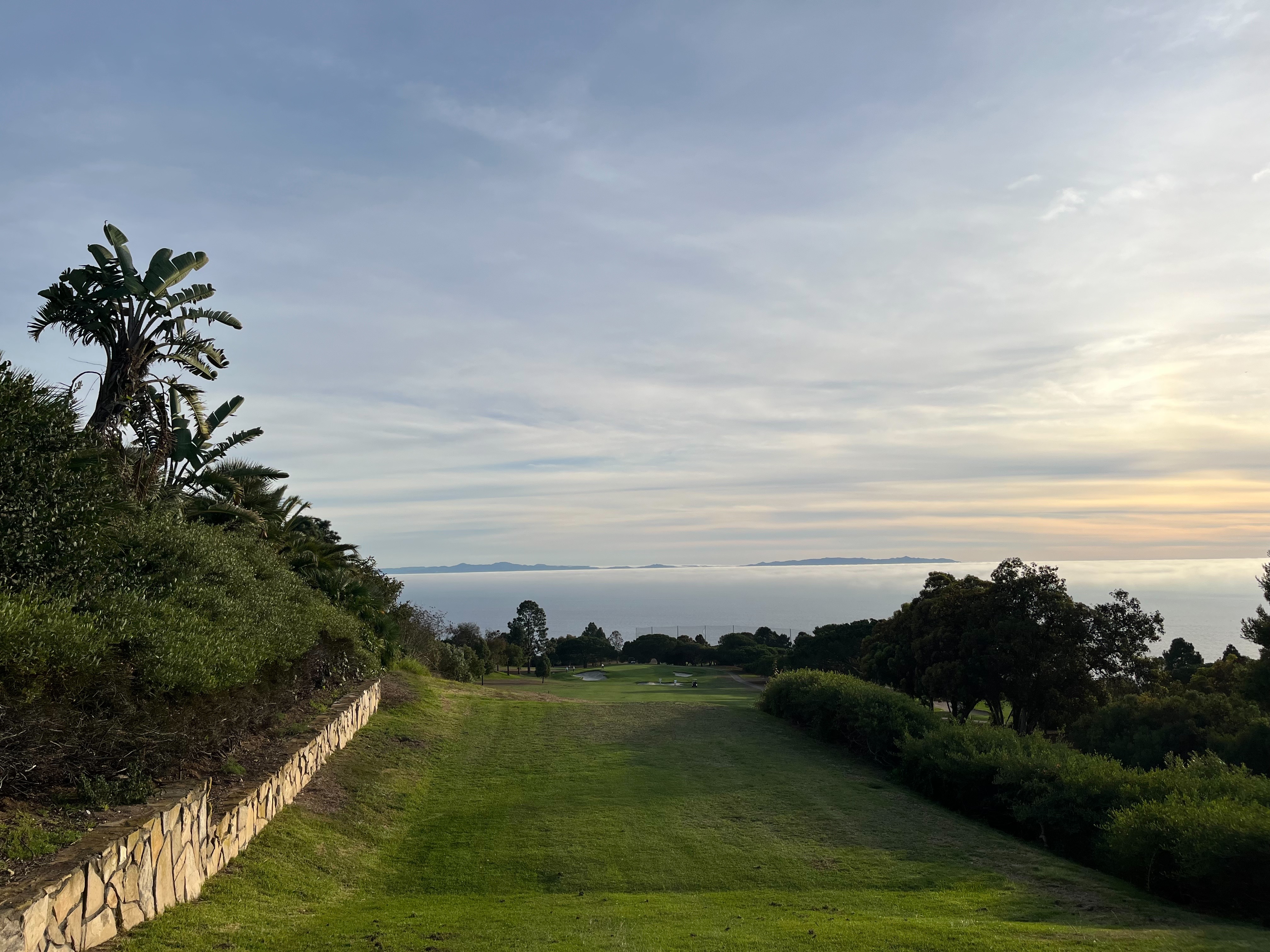 Los Verdes Golf Course with ocean view at sunset, Rancho Palos Verdes